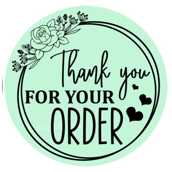 100 thank you for your order sticker 2 in round | Shipping Supplies | NWT - Picture 5 of 13
